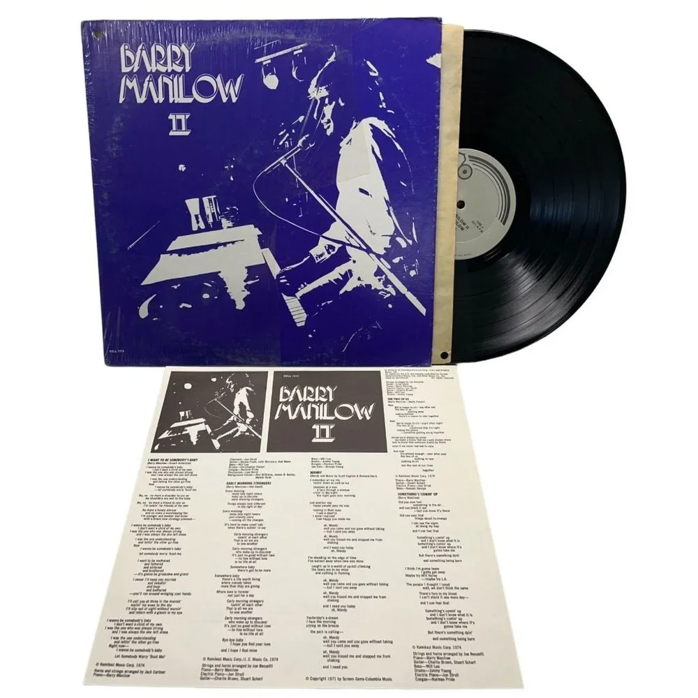 Barry Manilow II Pop LP Vinyl Vintage Bell Records 1974 Mandy Its a Miracle - Picture 1 of 8